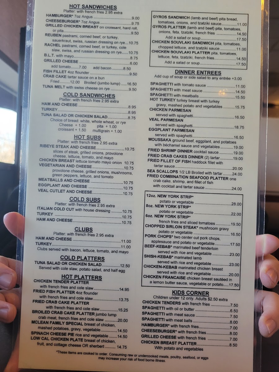 McLean Family Restaurant Menu - Image 3