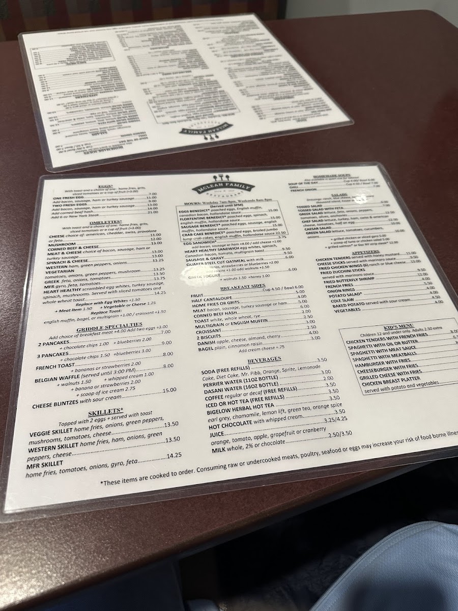 McLean Family Restaurant Menu - Image 5